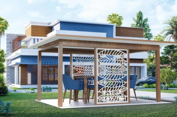 Pergola Abris Eloïse Autoportée 4x3 Made in France ELEANCE (Options possibles)
